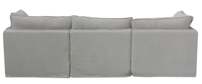 Calais 4 Pcs Slipcover Modular Sofa with Ottoman