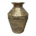 Calypso Hand Hammered Metal Urn - Gold