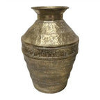 Calypso Hand Hammered Metal Urn - Gold