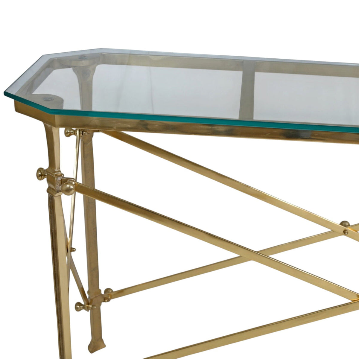 Campaign Console Table - Antique Brass at Online8 Furniture Auckland NZ