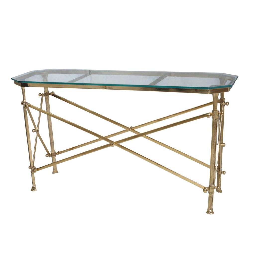 Campaign Console Table - Antique Brass at Online8 Furniture Auckland NZ