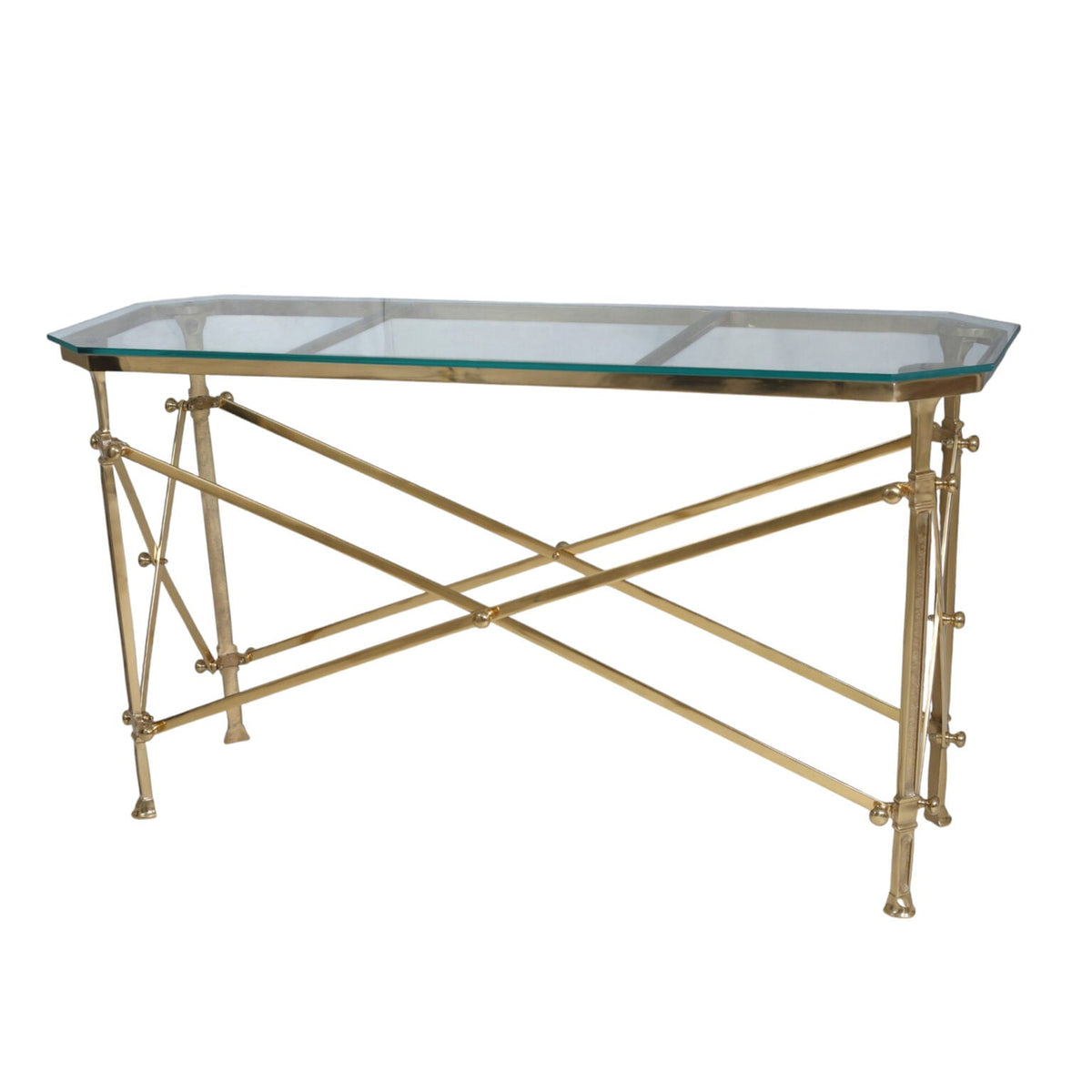 Campaign Console Table - Antique Brass at Online8 Furniture Auckland NZ