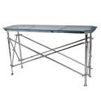 Campaign Console Table - Nickel at Online8 Furniture Auckland NZ