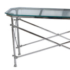 Campaign Console Table - Nickel at Online8 Furniture Auckland NZ