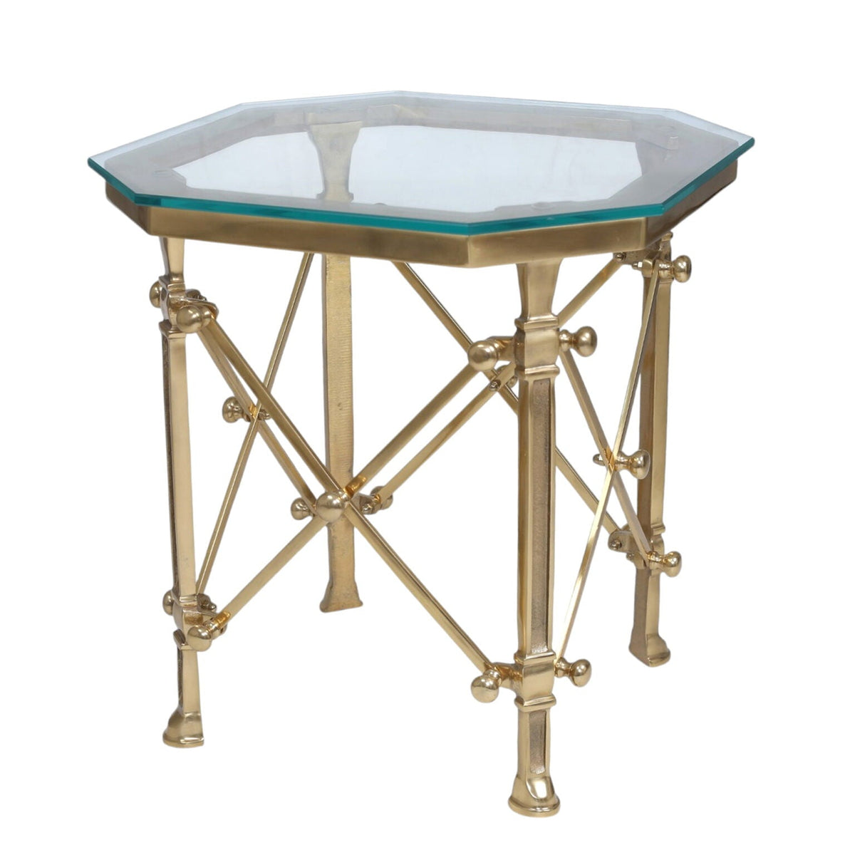 Campaign Side Table - Antique Brass at Online8 Furniture Auckland NZ
