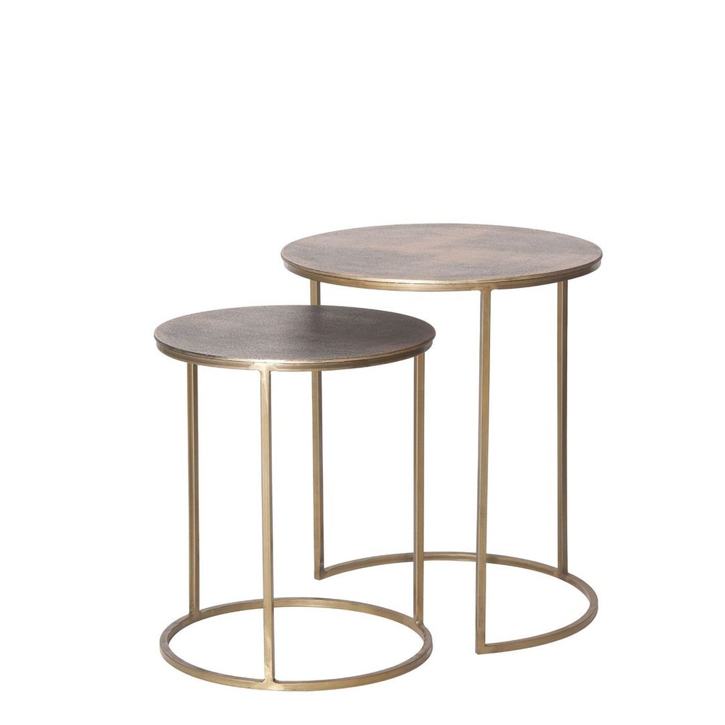 Cassablanca Aluminium & Iron Side Table - Set of 2 at Online8 Furniture Auckland NZ