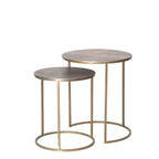 Cassablanca Aluminium & Iron Side Table - Set of 2 at Online8 Furniture Auckland NZ