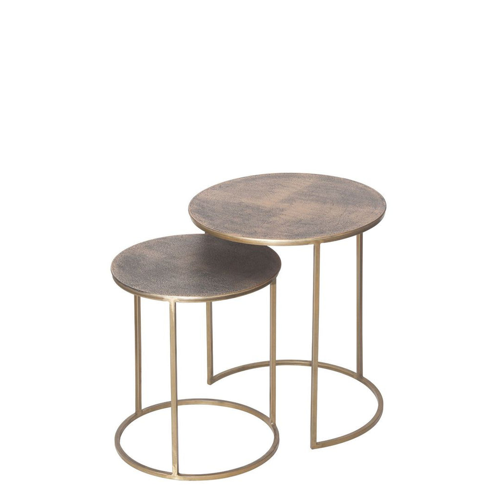 Cassablanca Aluminium & Iron Side Table - Set of 2 at Online8 Furniture Auckland NZ