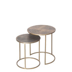 Cassablanca Aluminium & Iron Side Table - Set of 2 at Online8 Furniture Auckland NZ