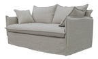 Salt & Pepper Chantilly 2 Seater Slipcover Sofa measuring 172 x 94 x 90cm with medium-firm foam and feather seats