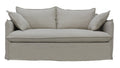 Chantilly 2 Seater Slipcover Sofa in Salt & Pepper polyester-linen on a pine and plywood frame