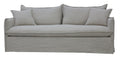 Chantilly 3 Seater Slipcover Sofa in Salt & Pepper polyester-linen on a pine and plywood frame
