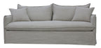 Chantilly 3 Seater Slipcover Sofa in Salt & Pepper polyester-linen on a pine and plywood frame