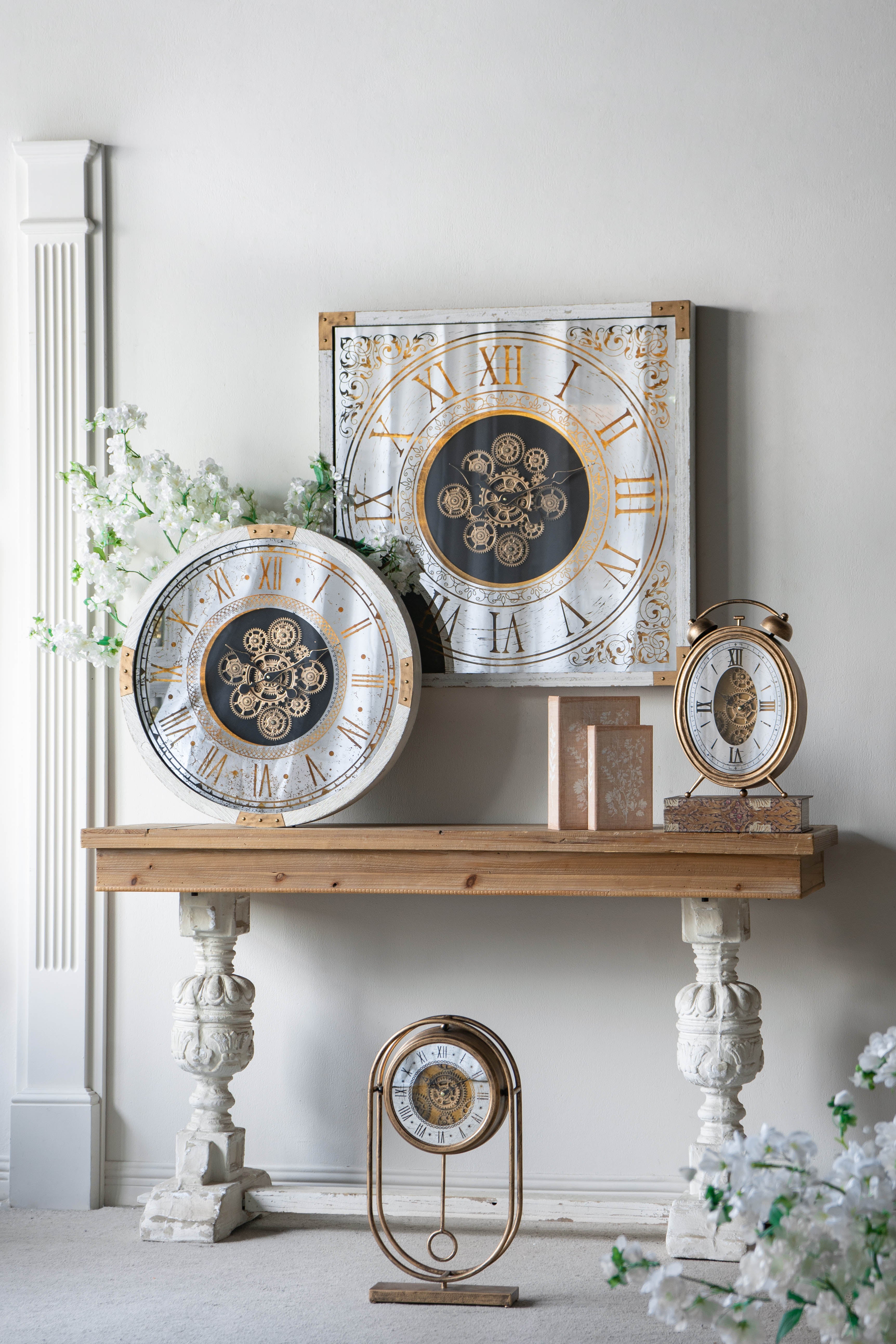 Chester Table Clock with Gears