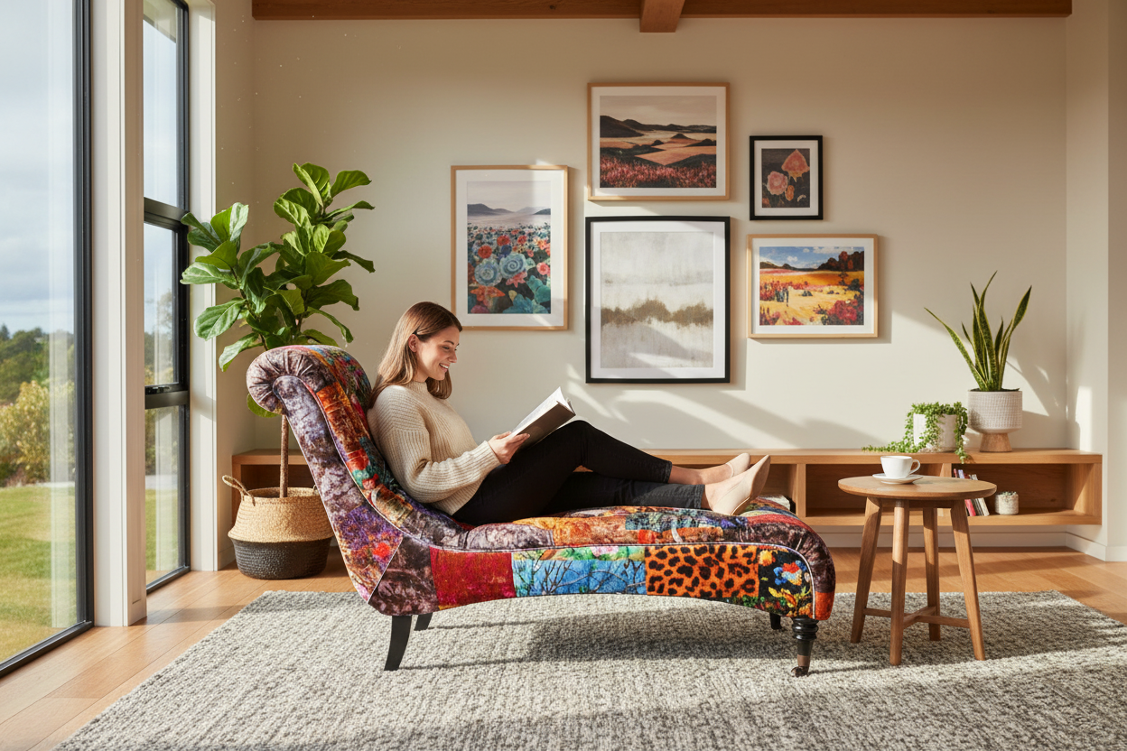 Chesterfield Patchwork Chaise | Day Bed