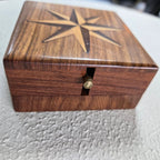 Clock & Compass in a Wooden Box