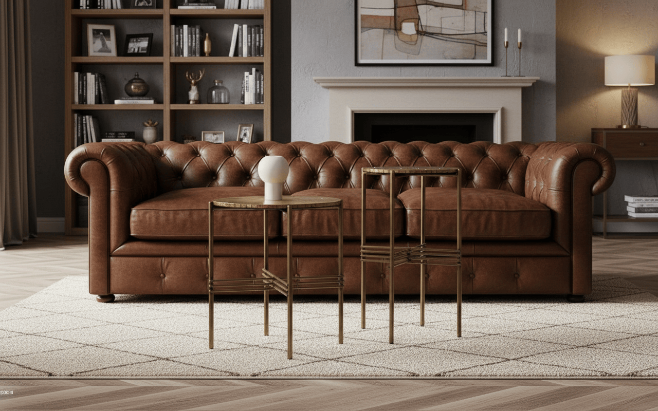Copper Side Table Set/2