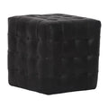 Cube Tufted Leather Ottoman