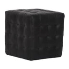 Cube Tufted Leather Ottoman