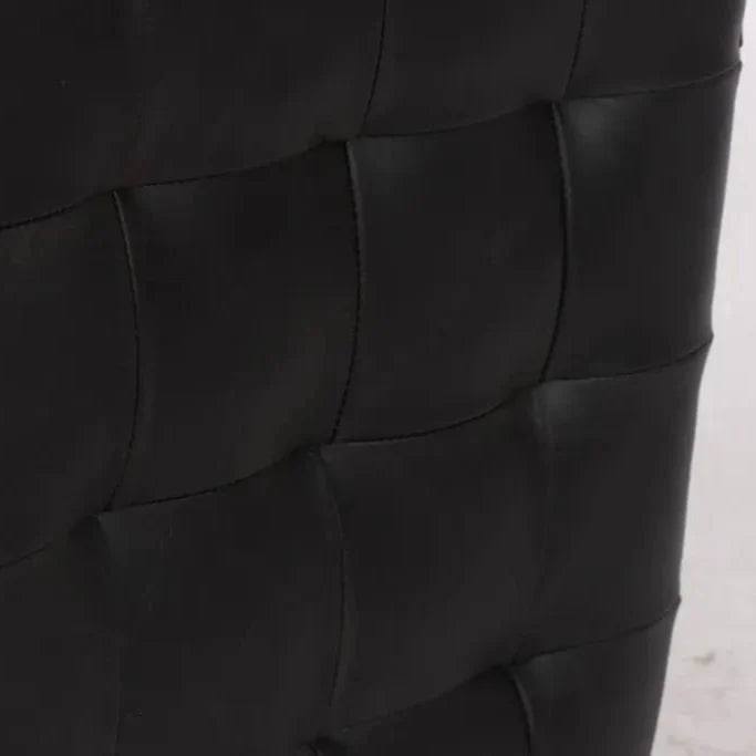 Cube Tufted Leather Ottoman