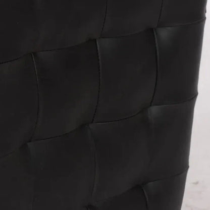 Cube Tufted Leather Ottoman
