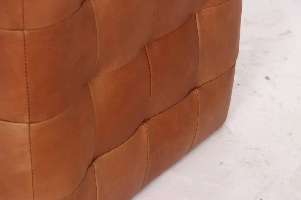 Cube Leather Ottoman
