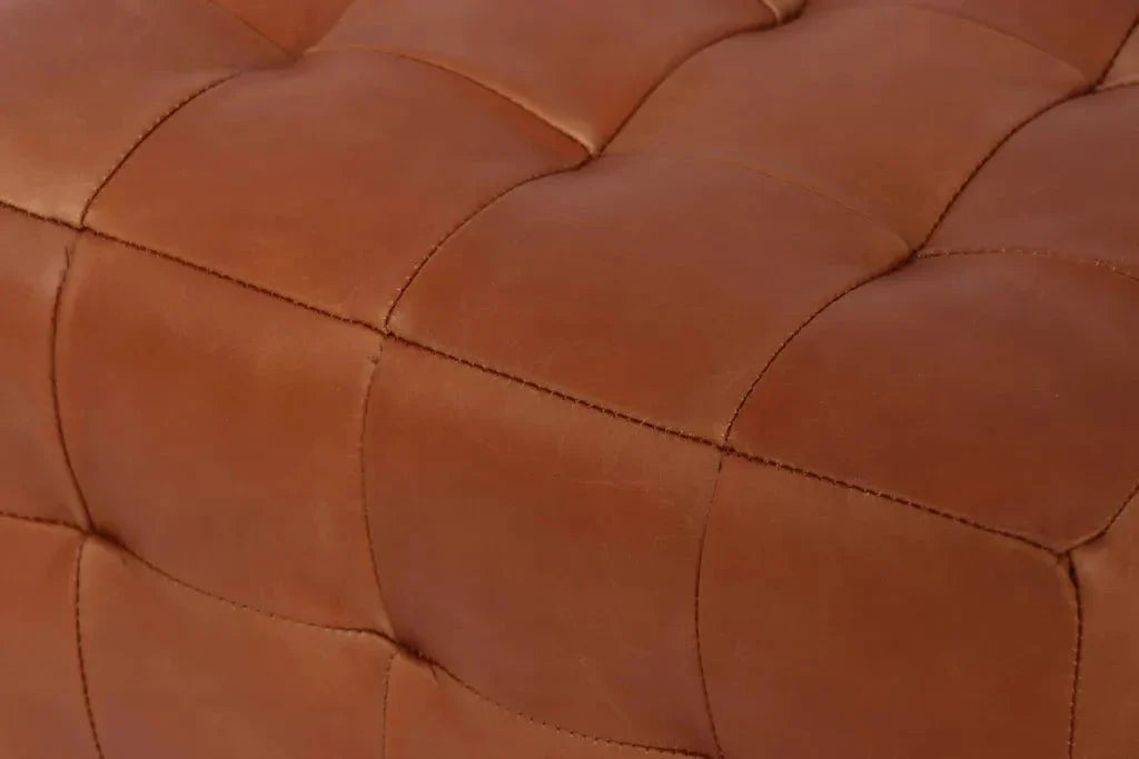 Cube Leather Ottoman