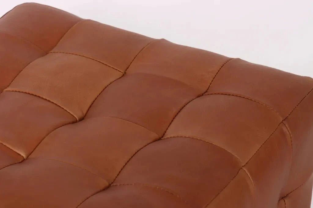 Cube Leather Ottoman