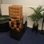Cube Leather Ottoman