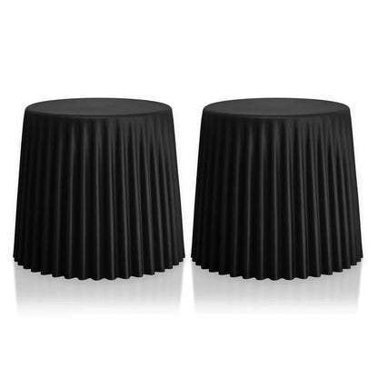 Cupcake Stool - Indoor/Outdoor - Black Set/2