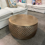 Aluminium Cutwork Round Coffee Table - 82cm