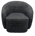 Daisey Swivel Accent Chair - Black & Silver