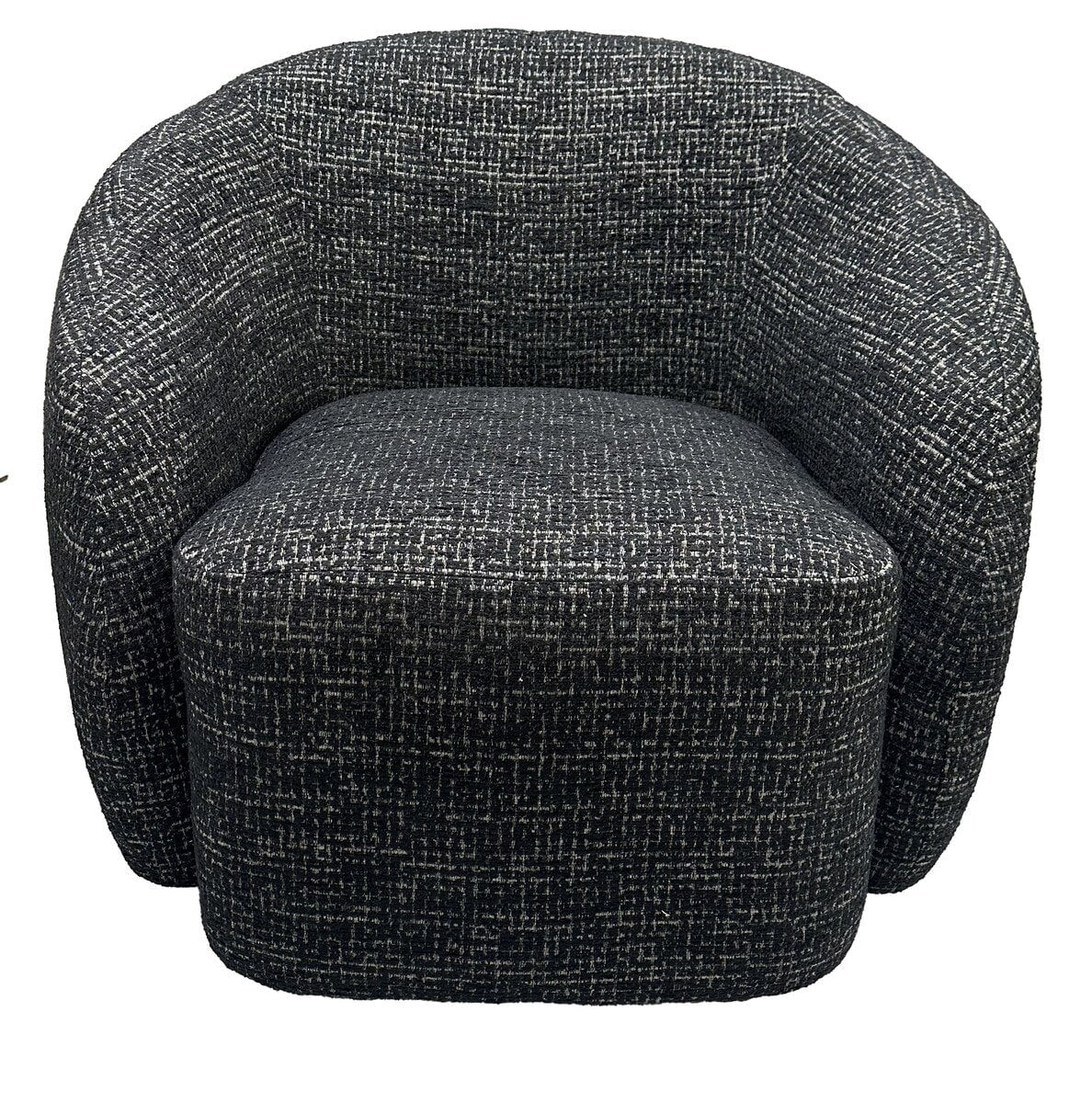 Daisey Swivel Accent Chair - Black & Silver