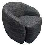 Daisey Swivel Accent Chair - Black & Silver