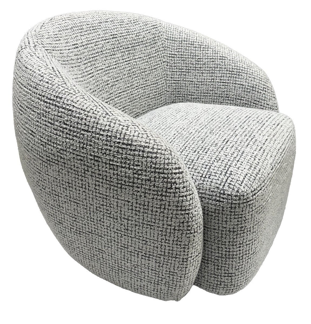 Daisey Swivel Accent Chair - White & Black