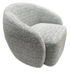 Daisey Swivel Accent Chair - White & Black
