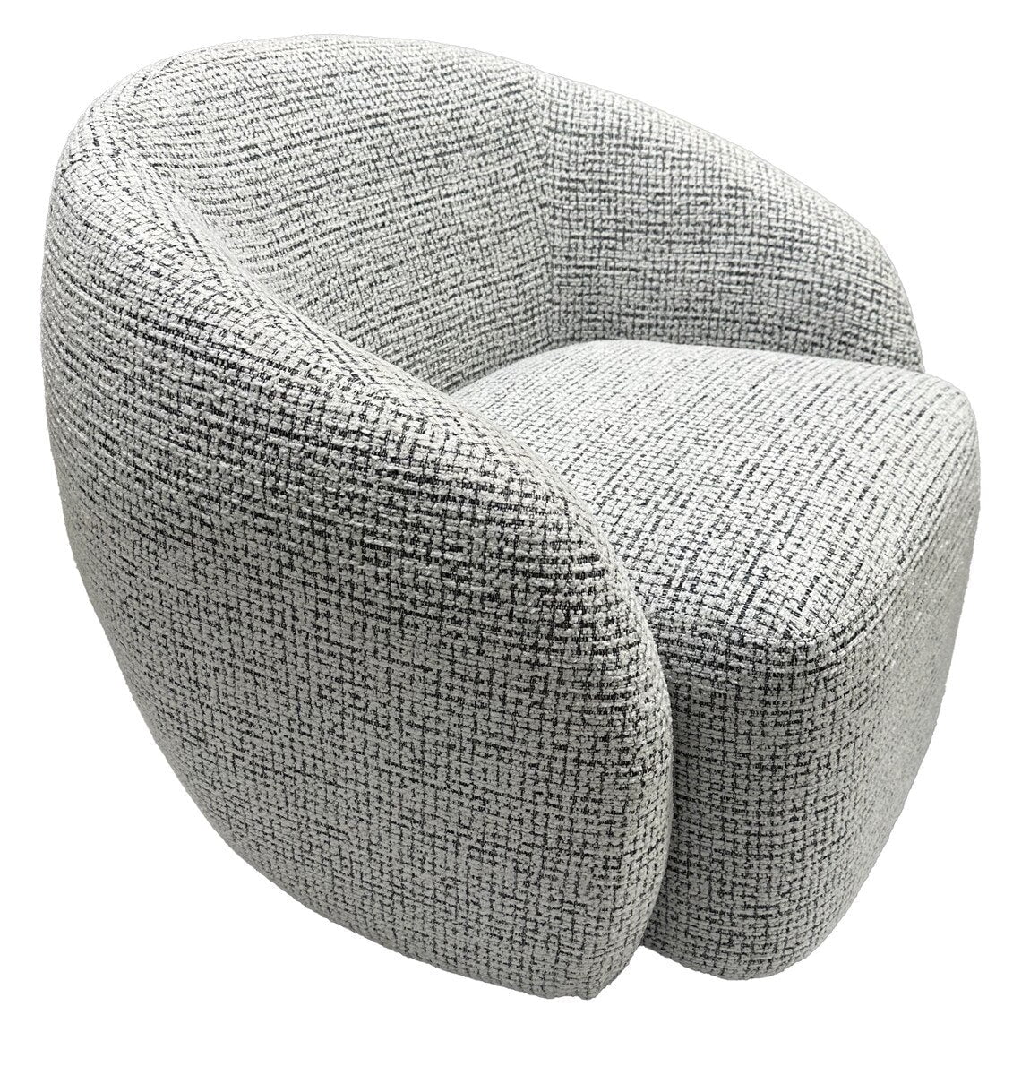 Daisey Swivel Accent Chair - White & Black