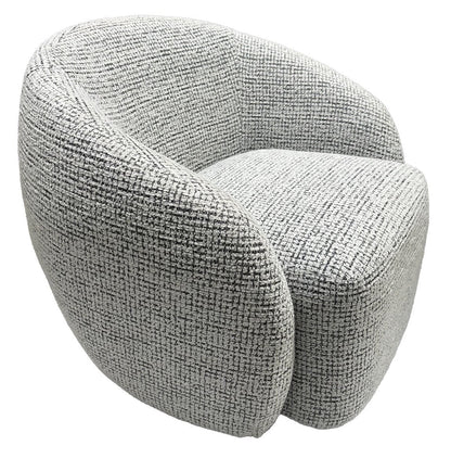 Daisey Swivel Accent Chair - White & Black