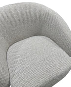 Daisey Swivel Accent Chair - White & Taupe