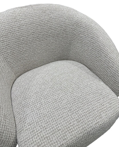Daisey Swivel Accent Chair - White & Taupe