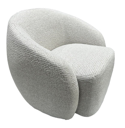 Daisey Swivel Accent Chair - White & Taupe