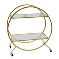 Delilah 2 Tier Bar Cart - Gold