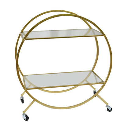 Delilah 2 Tier Bar Cart - Gold