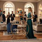 Delilah 2 Tier Bar Cart - Gold