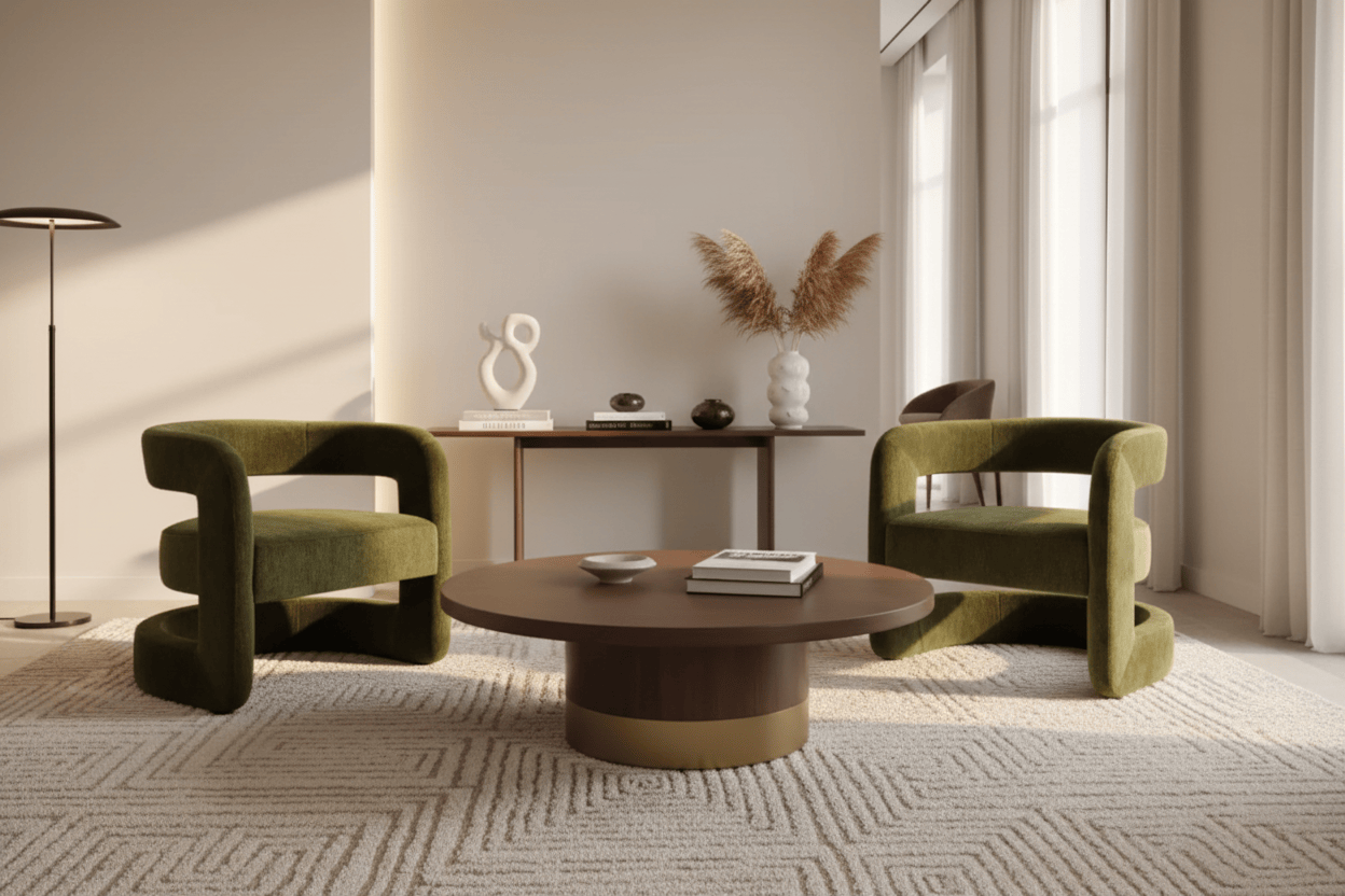 Delilah Occasional Chair - Deep Olive at online8 furniture store Auckland