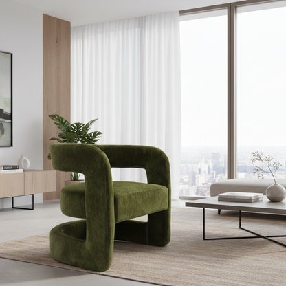 Delilah Occasional Chair - Deep Olive