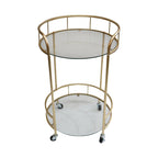 Delta Round Bar Cart - Gold
