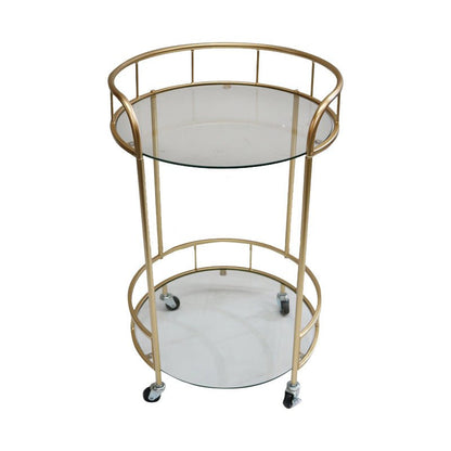 Delta Round Bar Cart - Gold