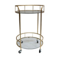 Delta Round Bar Cart - Gold