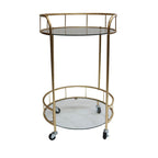 Delta Round Bar Cart - Gold